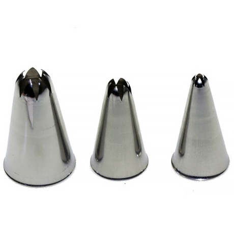 Tüllide komplekt, 3tk 3/6/8 mm, sisse keerav tähttüll, teras