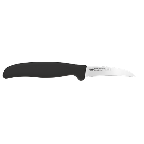 Sanelli Supra juurviljanuga, 7cm, kõvera teraga, plastkäepide