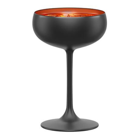 Elements shampuse klaas 23cl, H14.7cm, must / pronks