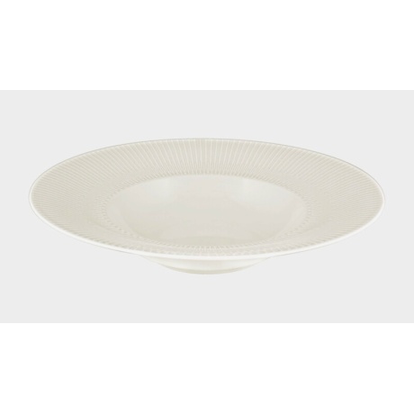Vibes reljeefne sügav taldrik 28cm, klassikalise servaga, valge