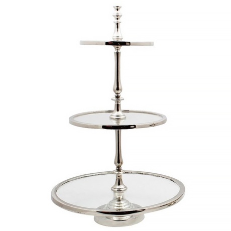 3-korruseline vaagen, H71cm, D43cm, teras / klaas