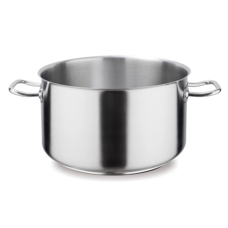 Pott poolkõrge 24cm, H14cm, 6.3L, teras, ilma kaaneta, induktsioon
