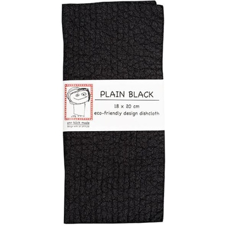 Öko majapidamislapp, Plain Black, 18x20cm
