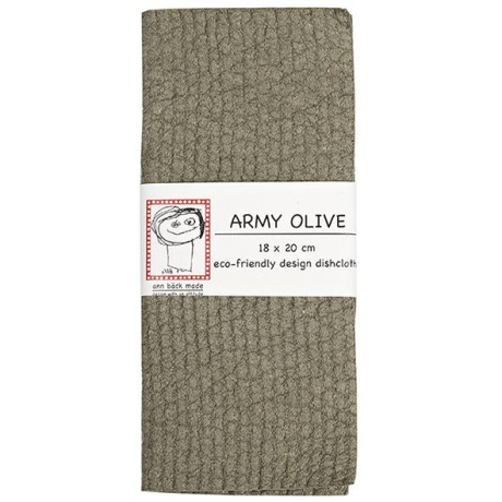 Öko majapidamislapp, Army Olive, 18x20cm