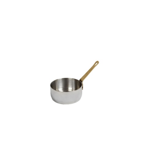 Minikastrul 5,5cl, D5.5cm, H3,2cm, teras, messingist vars