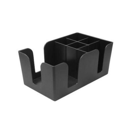 Baaritarvikute hoidik 6-osaline, must, plast