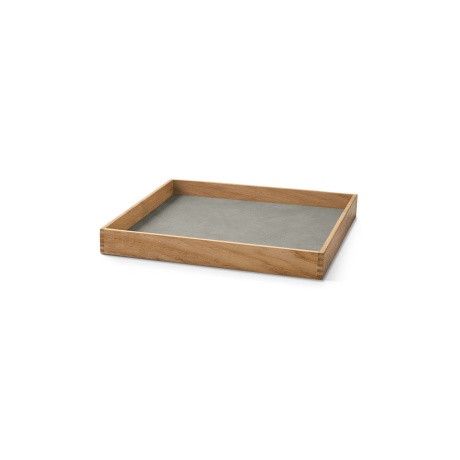 Tiigipuust kandik Square S, 30.1x30.1x3.5cm, Even Nupo Light Grey/Teak