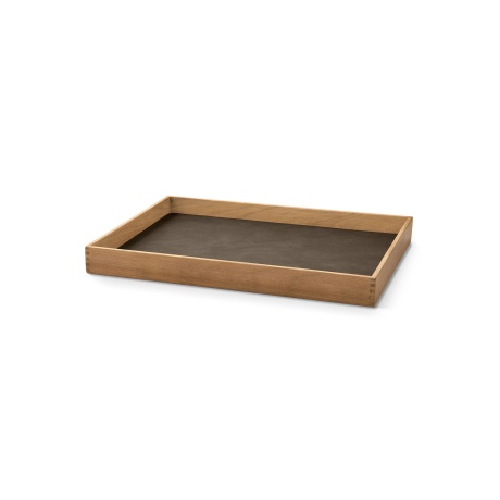 Tiigipuust kandik Square M, 27.9x35.9x3.5cm, Even Nupo Caviar/Teak