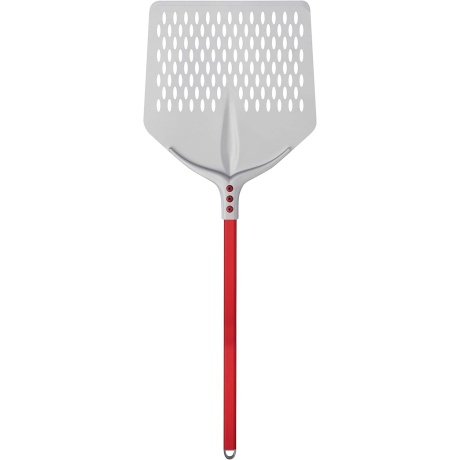 Pizzalabidas alumiinium, perforeeritud 36x36cm vars 60cm