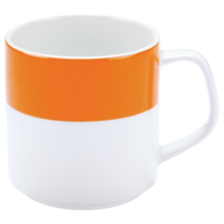 Color kruus 24.5Cl, H7.8 cm oranž/valge