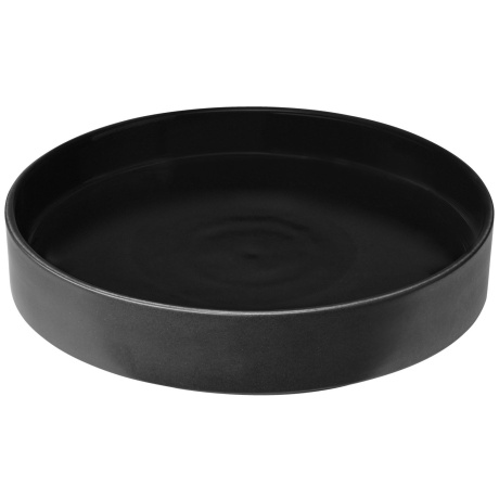 Skady sügav taldrik 20,5cm, H4cm, matt must, püstise servaga
