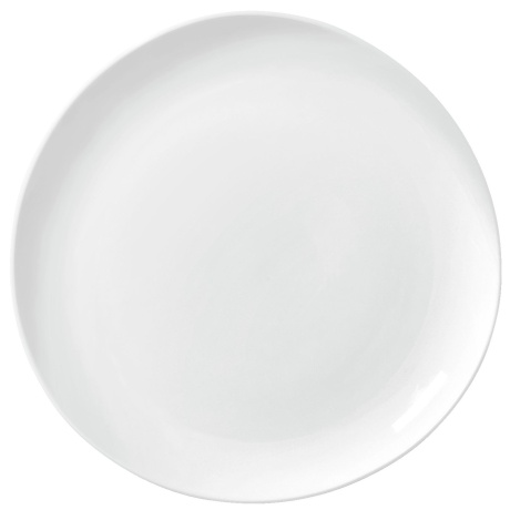 Ovalize taldrik coupe 22cm,H2,5cm, valge