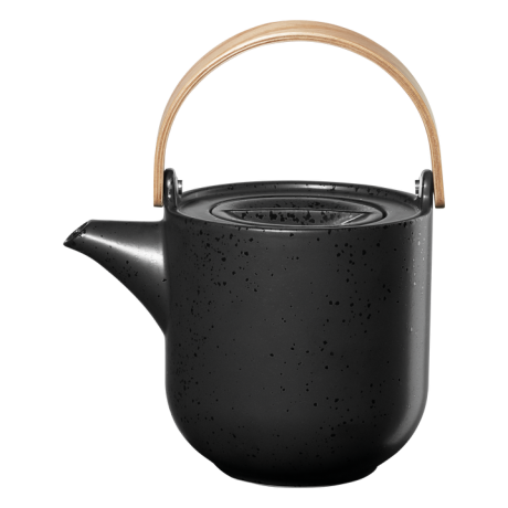 Coppa kuro teekann 0.6L, must, puidust käepide