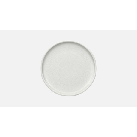 Shiro taldrik coupe 21cm, struktuurmuster, valge