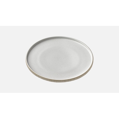 Playground Nara taldrik 21cm, reljeefne, valge