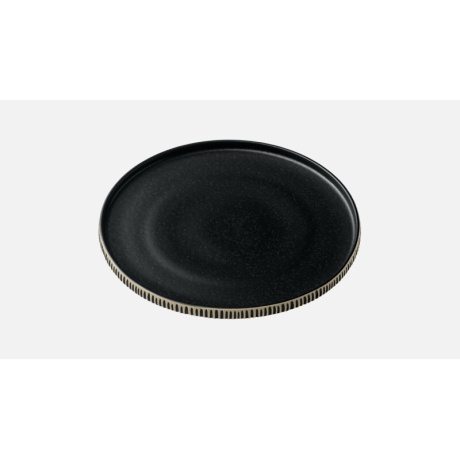 Playground Nara taldrik 27cm, reljeefne, must/valge