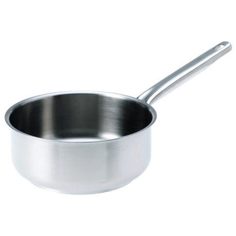 Kastrul madal 14cm, H7cm, 1L, teras, induktsioon